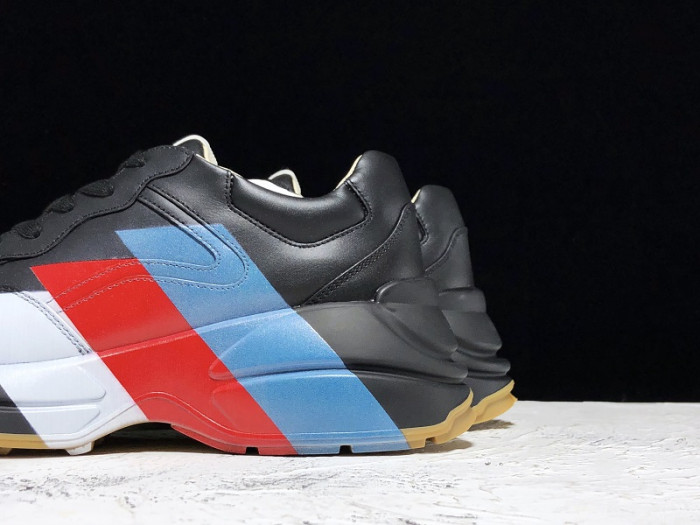 G*u*i rhyton web print leather sneaker 523535 drw00 1000