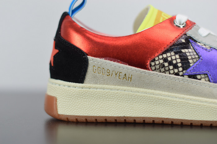 GGD Women’s fuchsia and leopard-print Yeah sneakers