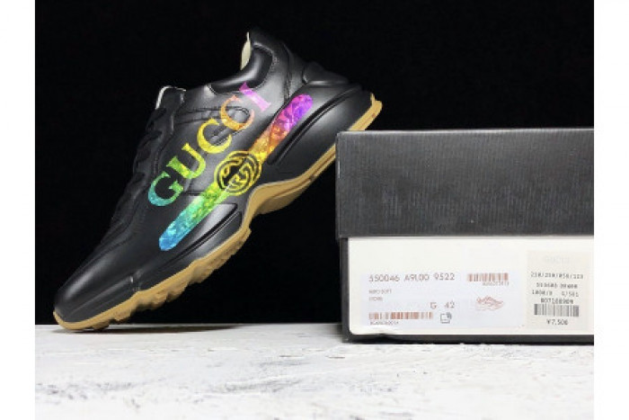 GUCC RUBBER SOLE CASUAL STYLE LOW-TOP SNEAKERS 550046 A9L00 9522